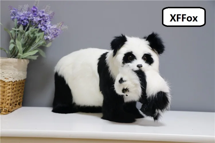 Новая модель панды реальной жизни пластиковая и пуховая панда кукла мать малыш