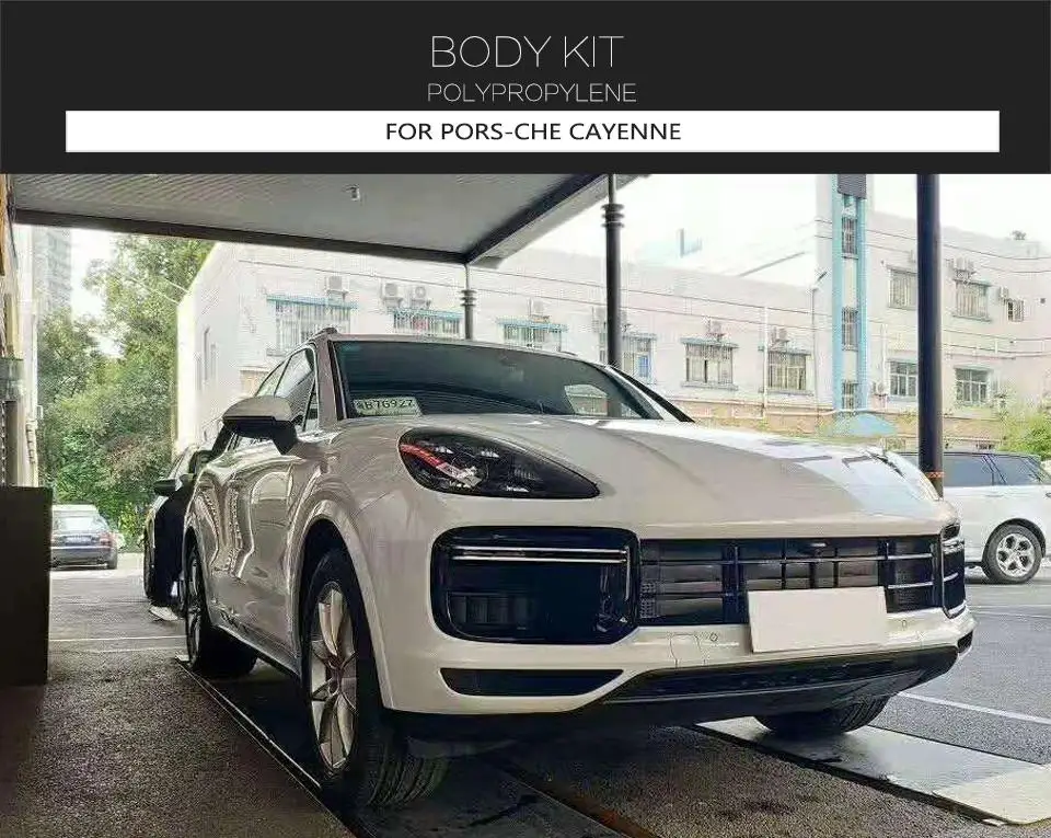 Комплект кузова для Porsche Cayenne Facelift Bumper передний бампер губы боковые юбки задний бампер диффузор PP