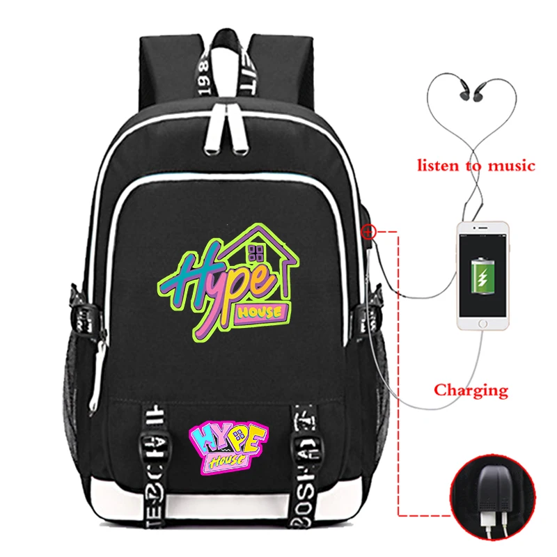 

Fashion Style Nylon Women Men Backpack Female Male Leisure Bag Hype House Korean Schoolbag for Teenage Girls Travel Mochilas