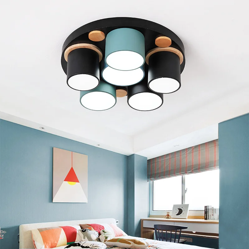 Luces LED de techo para sala de estar, dormitorio, estudio, pasillo, habitación de hotel, cilindro creativo moderno nórdico de 220 V