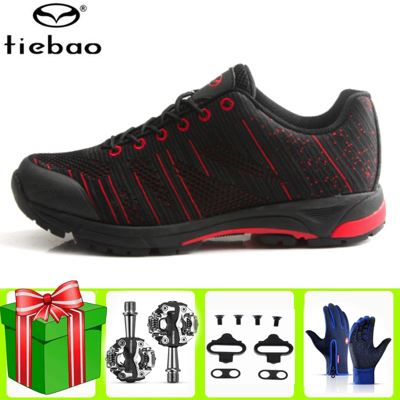 

Кроссовки Tiebao дышащие унисекс, спортивная обувь для езды на велосипеде, самозакрывающиеся, для горных велосипедов