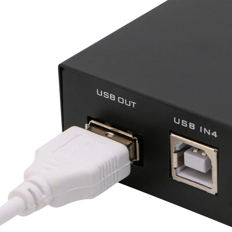 4 порта USB 2 0 совместное использование устройства переключатель адаптер Коробка