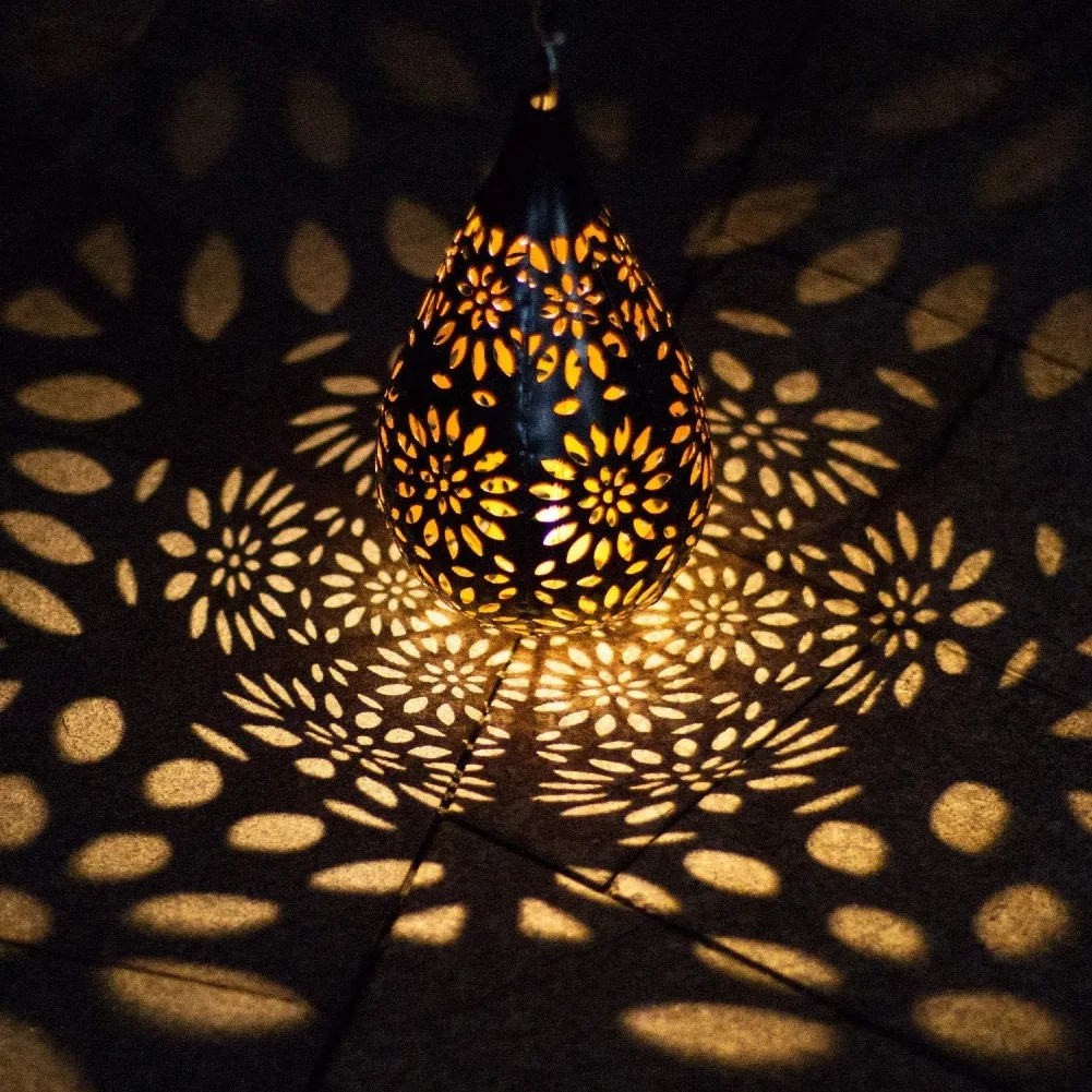 

Solar Projection Landscape Light Hollow Iron Art Outdoor Lighting Courtyard Projection Chandelier Garden Road Decoration