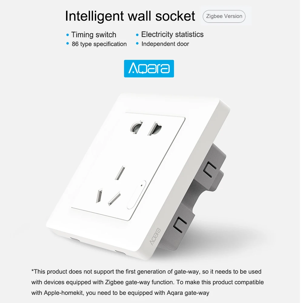 Умная настенная розетка Aqara ZigBee беспроводной выключатель Mijia работает с