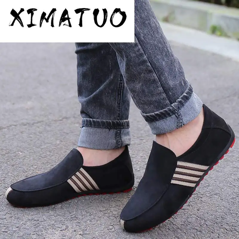 2020 новые мужские замшевые лоферы Мокасины обувь для вождения Модная мужская