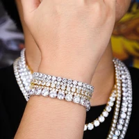 otiy 925 sterling silver 3mm vvs d f moissanite bracelet 7 8 hip hop mens jewelry necklace chain