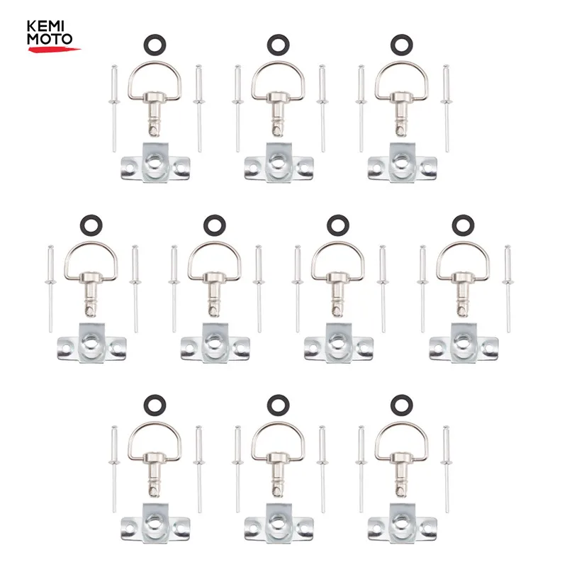 

Быстросъемное D-образное кольцо 1/4, 10 комплектов, обтекатель, застежка для Honda, yamaha MT09, аксессуары для мотоциклов suzuki