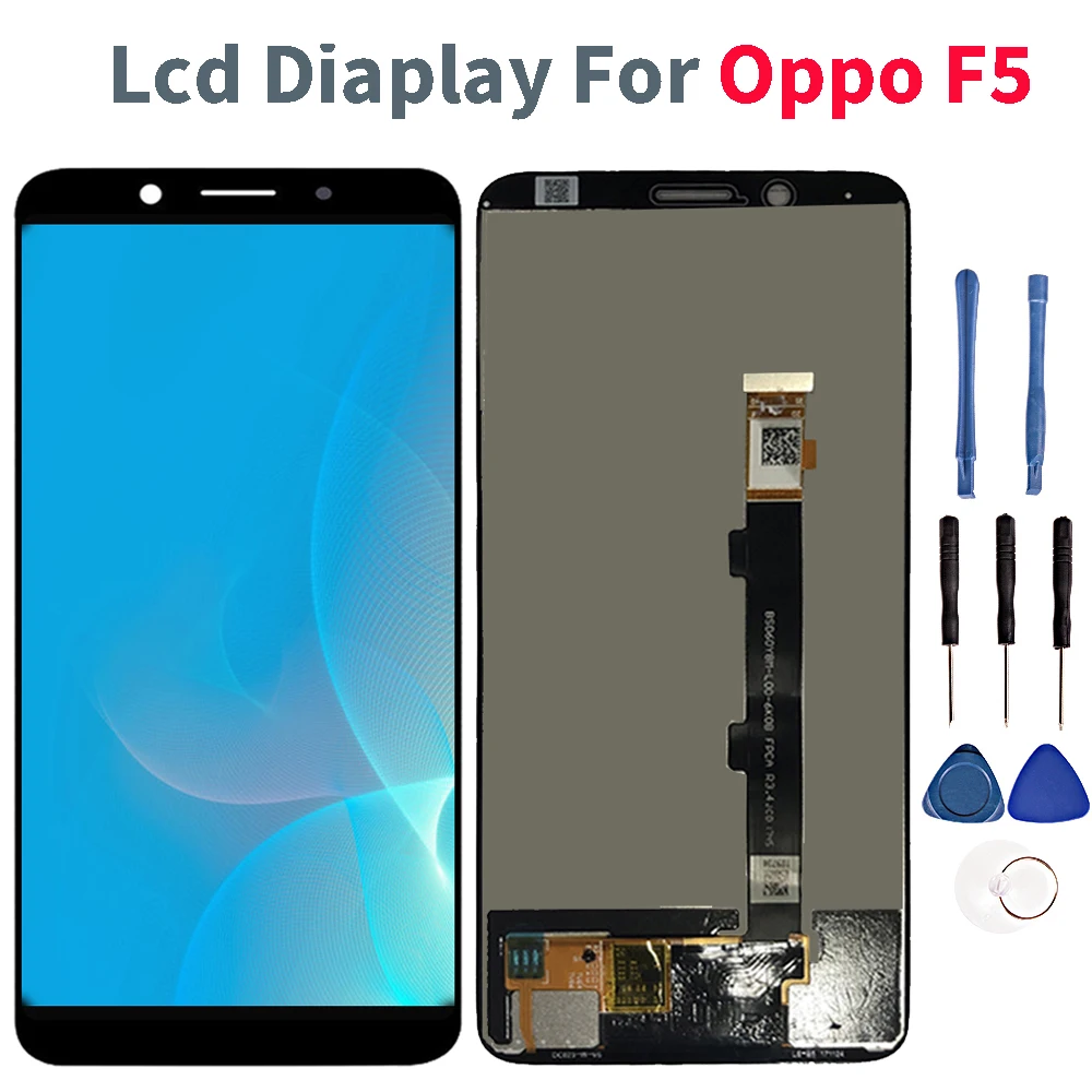 ЖК-дисплей для Oppo F5 Полный ЖК-дисплей кодирующий преобразователь сенсорного экрана в сборе для Oppo F5 A73 A75 A75S CPH1727 CPH1723