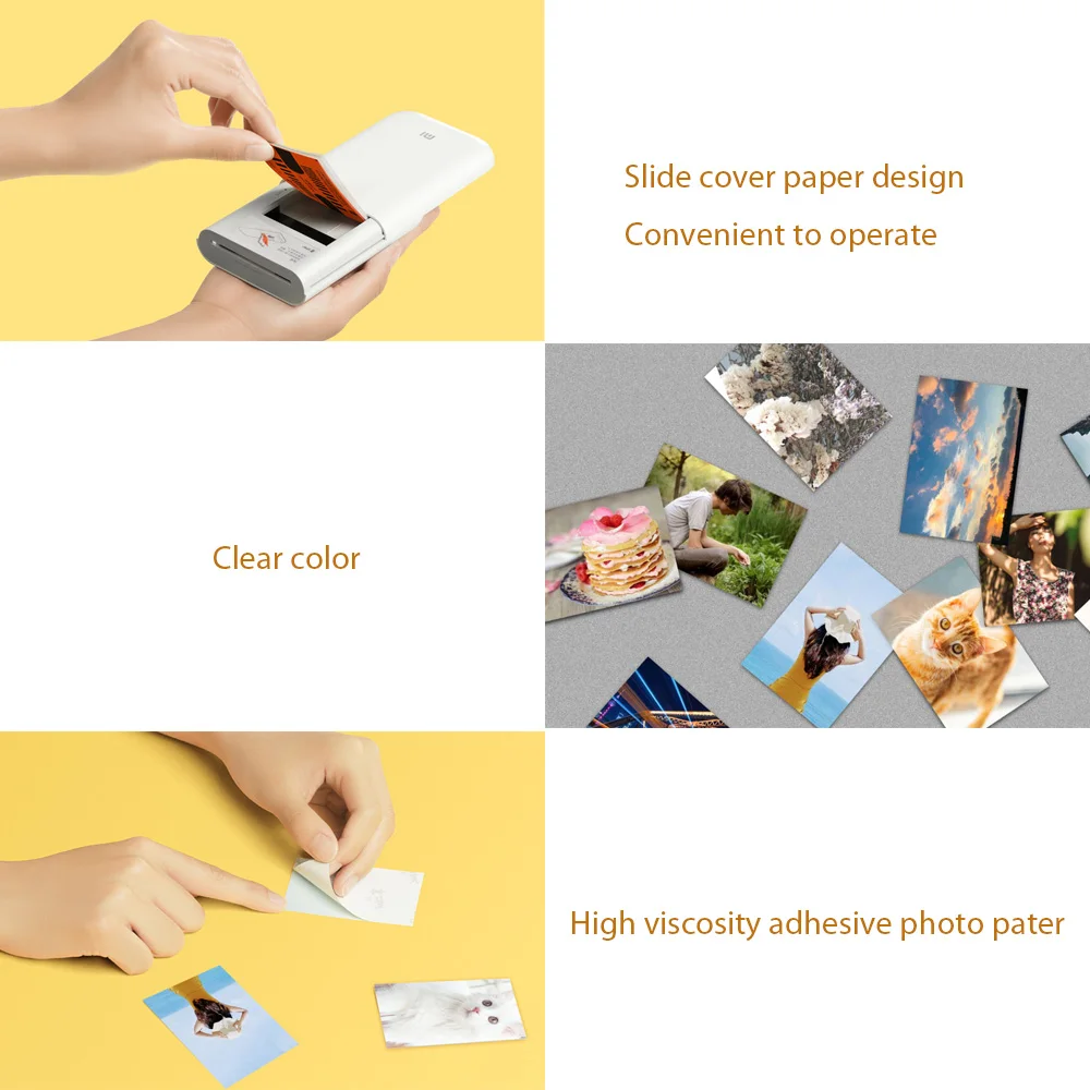 Портативный мини-термопринтер Xiaomi Zink Inkless Mijia AR Карманный фотопринтер