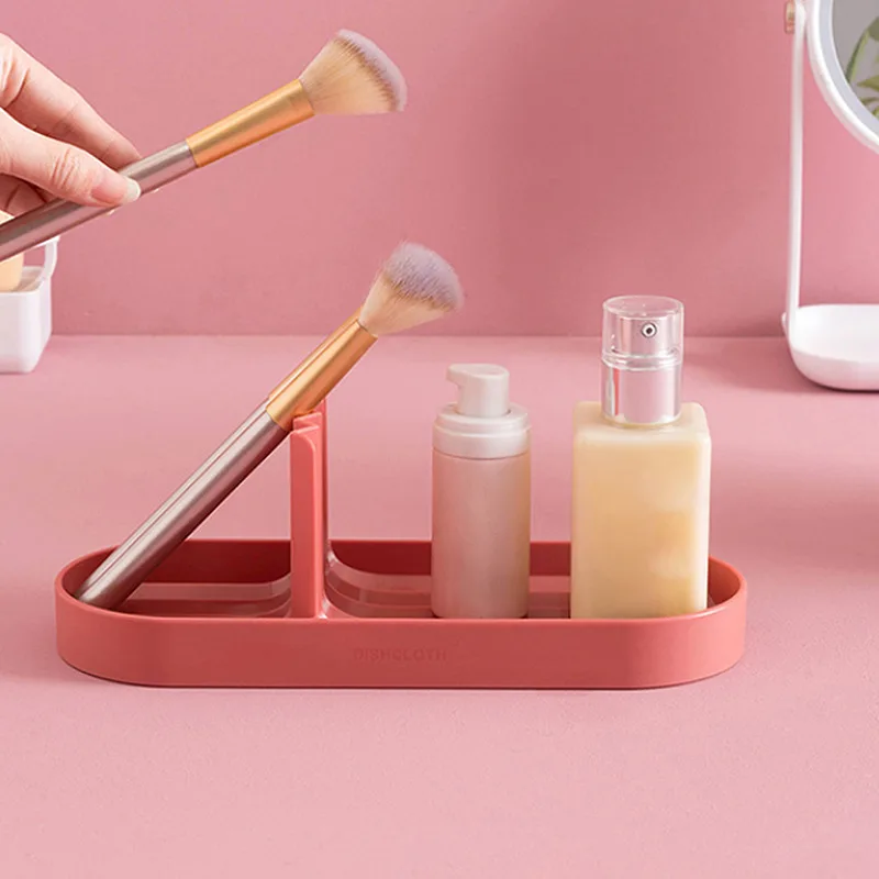 

Kitchen Plastic Drain Rack Countertop Cleaning Cloth Brush Holder Bathroom Sink Sponge Soap Toothbrush Storage Draining Shelf