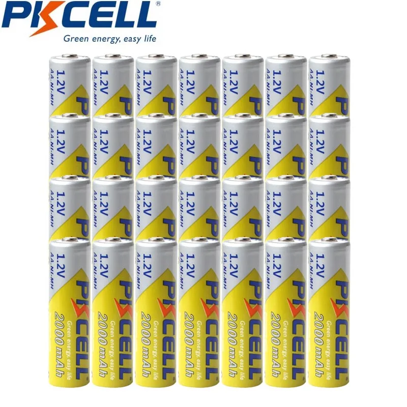 

Аккумулятор PKCELL NIMH AA перезаряжаемый, 28 шт., 2000 мА · ч, 1,2 в, Ni-MH, для цифровой камеры