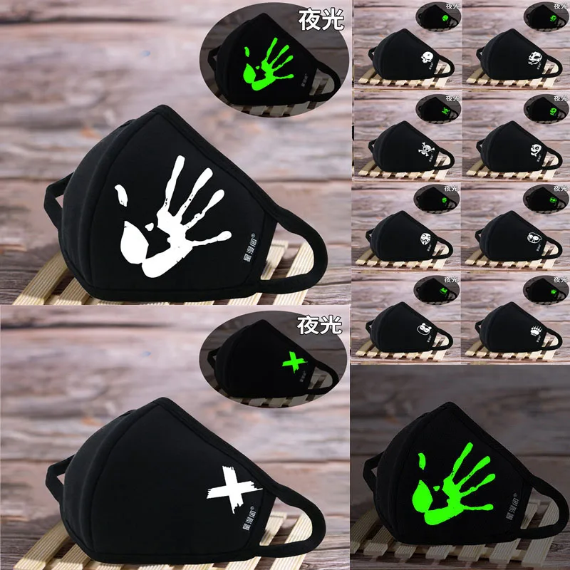 3D светящаяся маска для лица с мультяшными животными зимние теплые