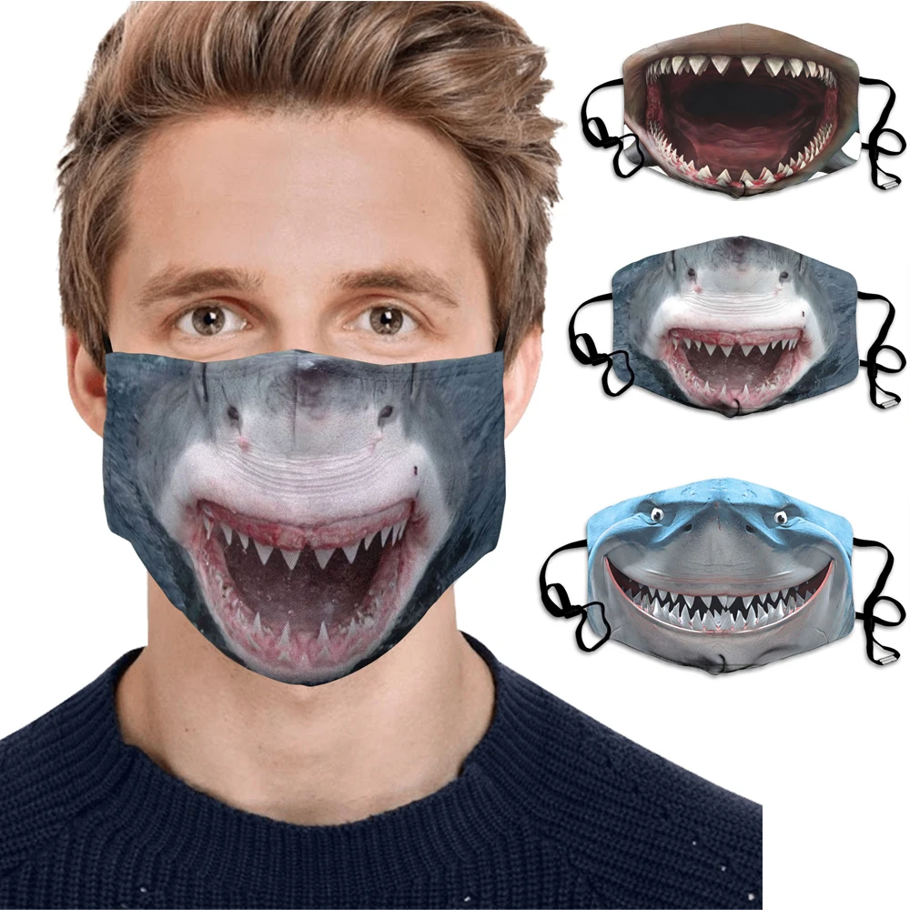 

Маскарадный костюм King Shark Animal, маска для лица для взрослых, Пыленепроницаемая, стирающаяся, для Хэллоуина, вечеринки, забавный, с 3D принтом Ак...