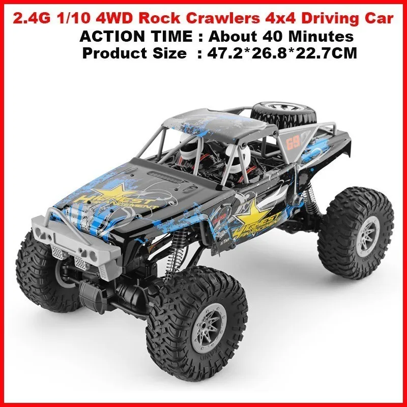 

104310 2,4G 1/10 4WD Rock Crawlers 4x4 вождение автомобиля 280 Мотор привод Bigfoot машина с дистанционным управлением модель внедорожника игрушки