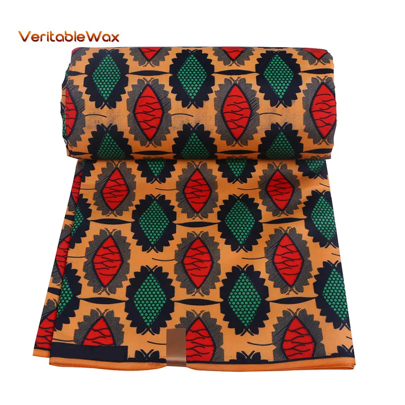 

Ankara African Prints Batik Pagne Real Wax Fabric Africa Sewing Wedding Dress Crafts Material 100% Polyester Tissu FP6035