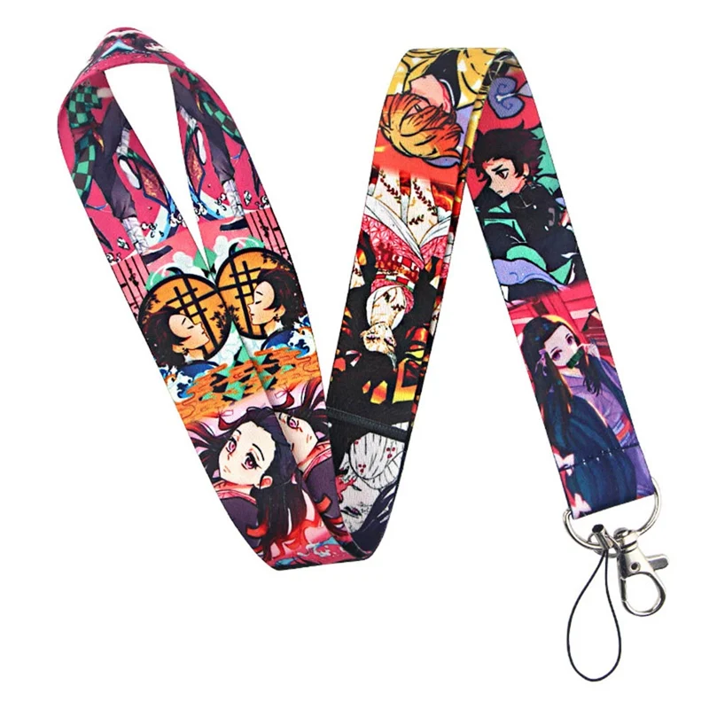 

Demon Slayer: Kimetsu No Yaiba Lanyard Neck Strap Lanyard Mobile Phone Key Chain Cosplay Prop Accessories Neck Strap