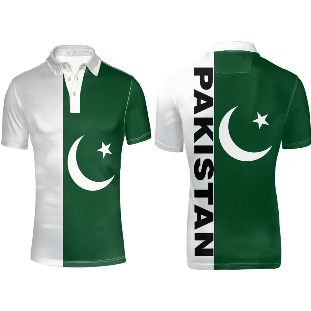 Пакистанская Молодежная рубашка поло с бесплатным именем и номером нация флаг