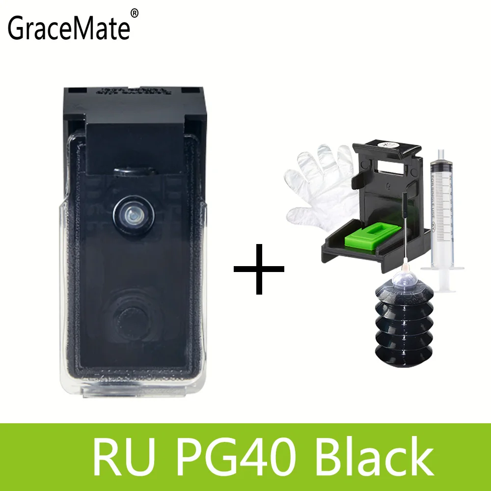 PG-40 многоразовый картридж PG 40 PG40 совместимый для Canon PIXMA iP1800 iP1200 iP1900 iP1600 MX300 MP160 MP140 |