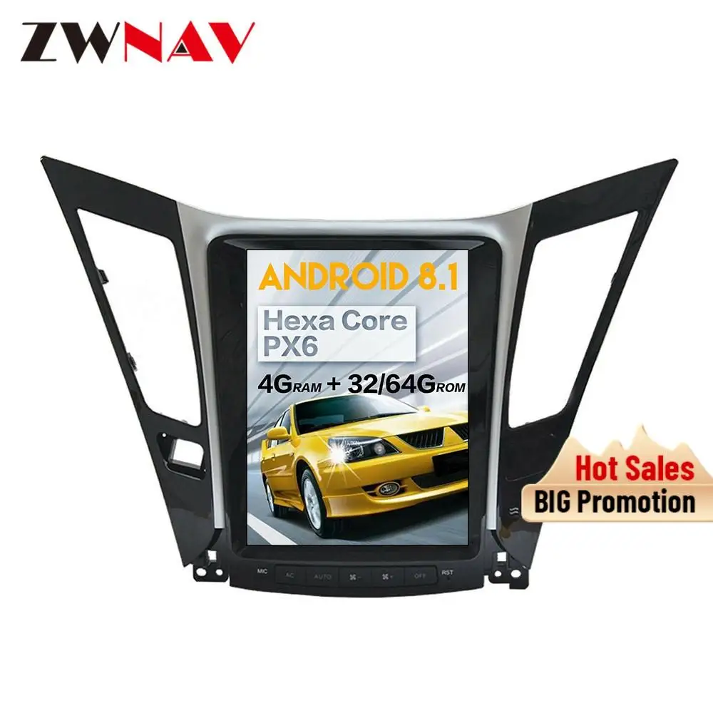 Автомобильный dvd плеер в стиле Tesla с вертикальным экраном Android 8 1 для Hyundai Sonata 2012 2013