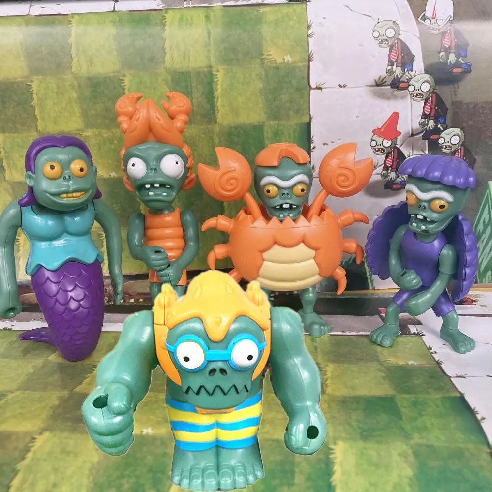 

Plants Vs. Zombies Deep Sea Defense Battle Dragon Palace Edition Giant Lobster Crab Imp Shell Zombie Toy Figure Doll