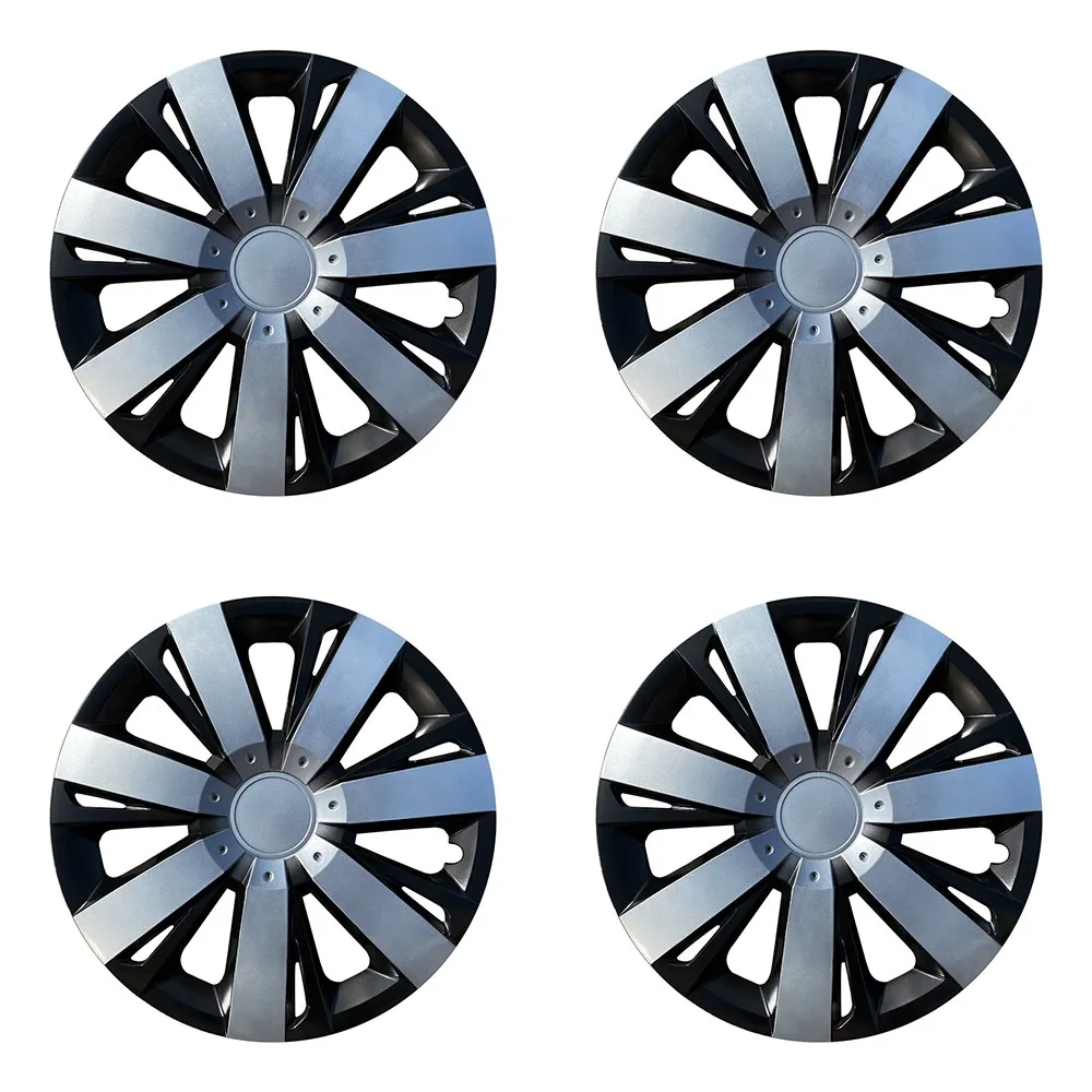 15 &quotinch 4pcs Wheel Rim Cover Hubcaps Black/Silver On Black Set | Автомобили и мотоциклы