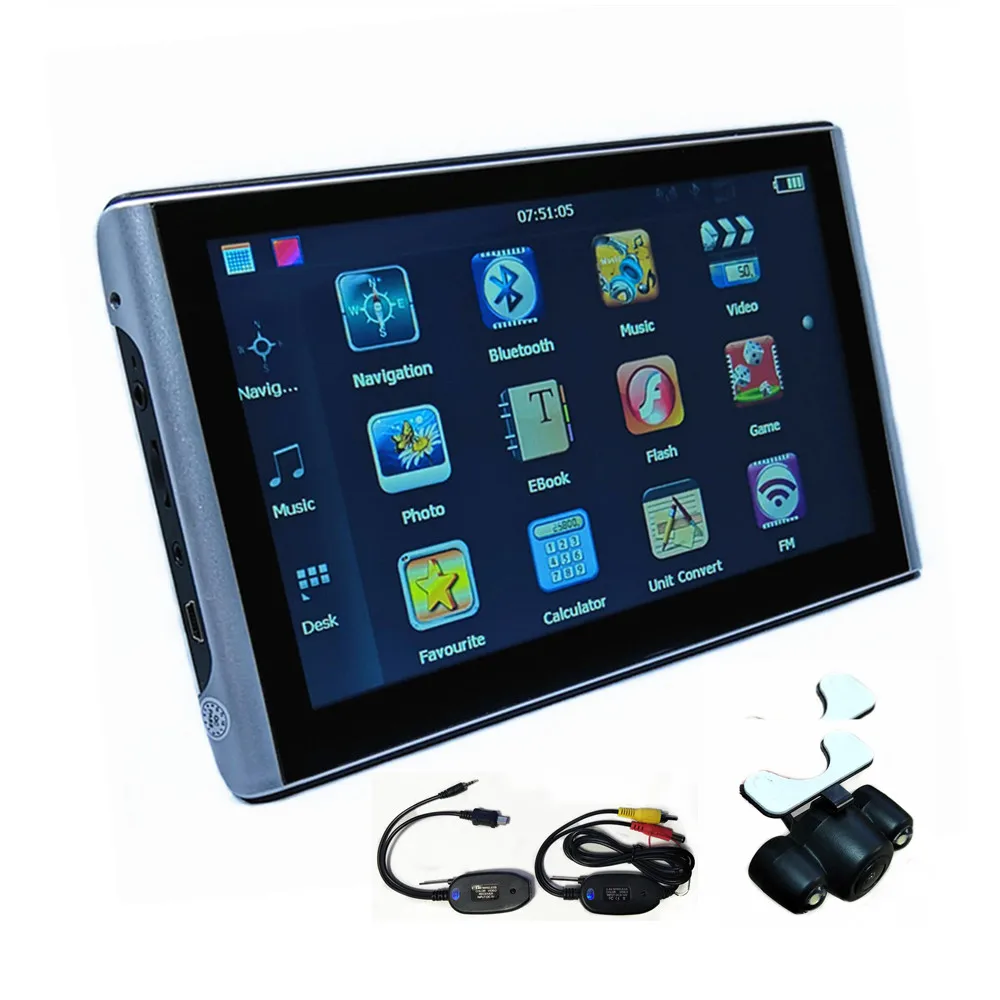7 дюймовый емкостный экран GPS навигация 256M8GB Sat Nav с бесплатными новыми картами
