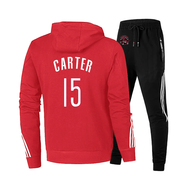 

2022 Mens New American Basketball Jerseys Clothes #15 Vince Carter Toronto Raptors Sweatshirt Hoodies Jacket Set Zipper