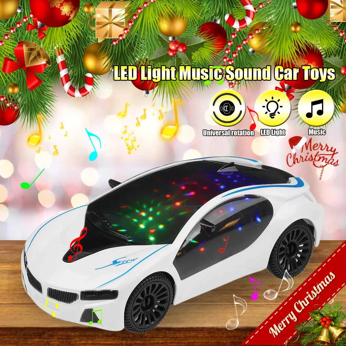 

Music Electric Flashing Cars Toys Universal For Children Colorful LED Light Early Educational Sound Car Toys Boys New Year Gift