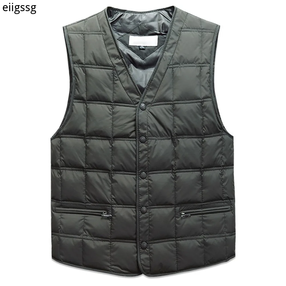 Duck Down Sleeveless Jacket For Men Winter Windbreaker Parka Warm Thick Vest Male Casual Outerwear Snow Waistcoat With Pockets