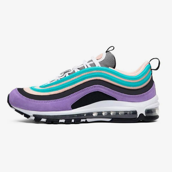 

2021 Top Worldwide White Black Air 97 Running Shoes Women Mens Barely Rose Silver Bullet OFF Sports Trainers Sneakers
