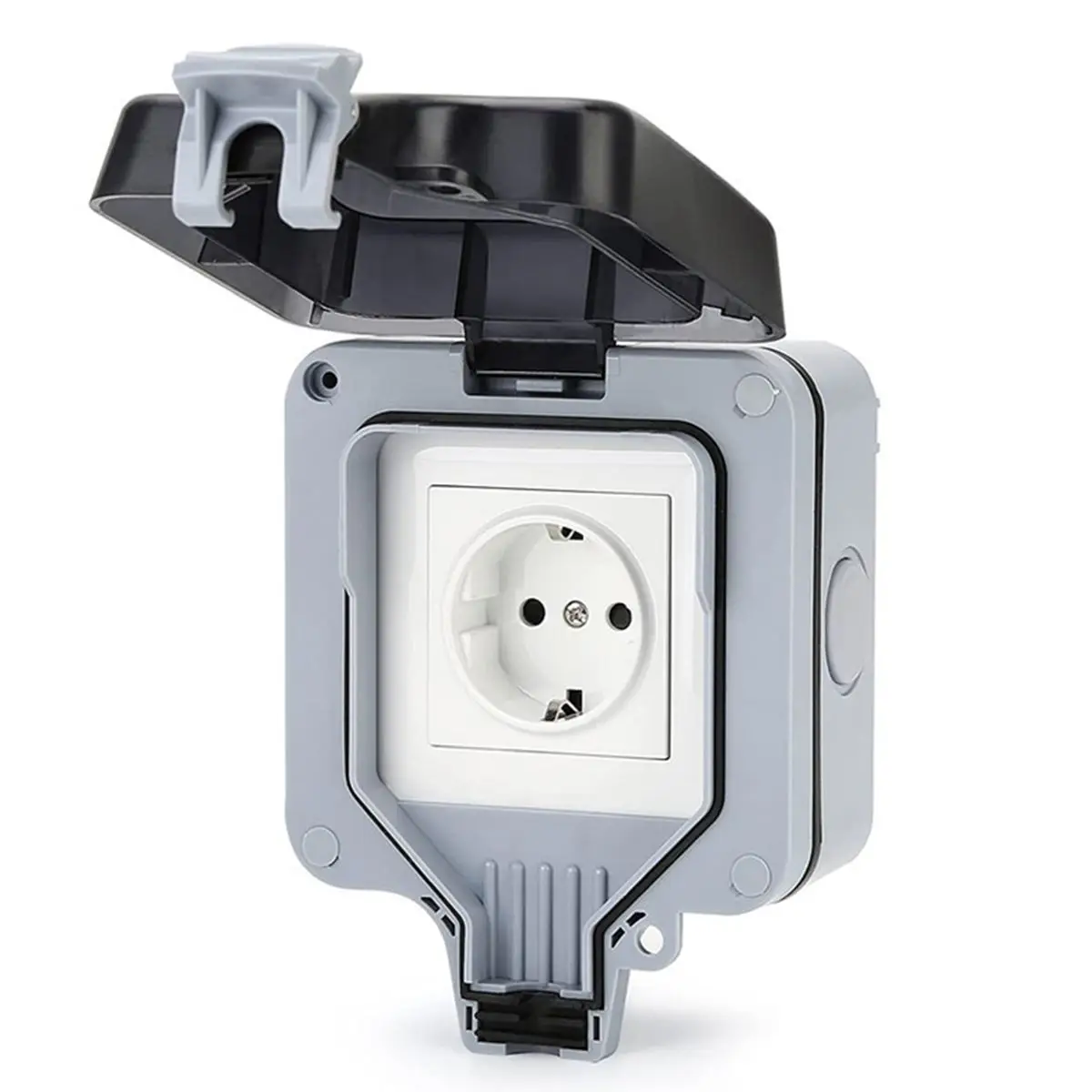 Водонепроницаемая уличная настенная розетка IP66 двойная электрическая