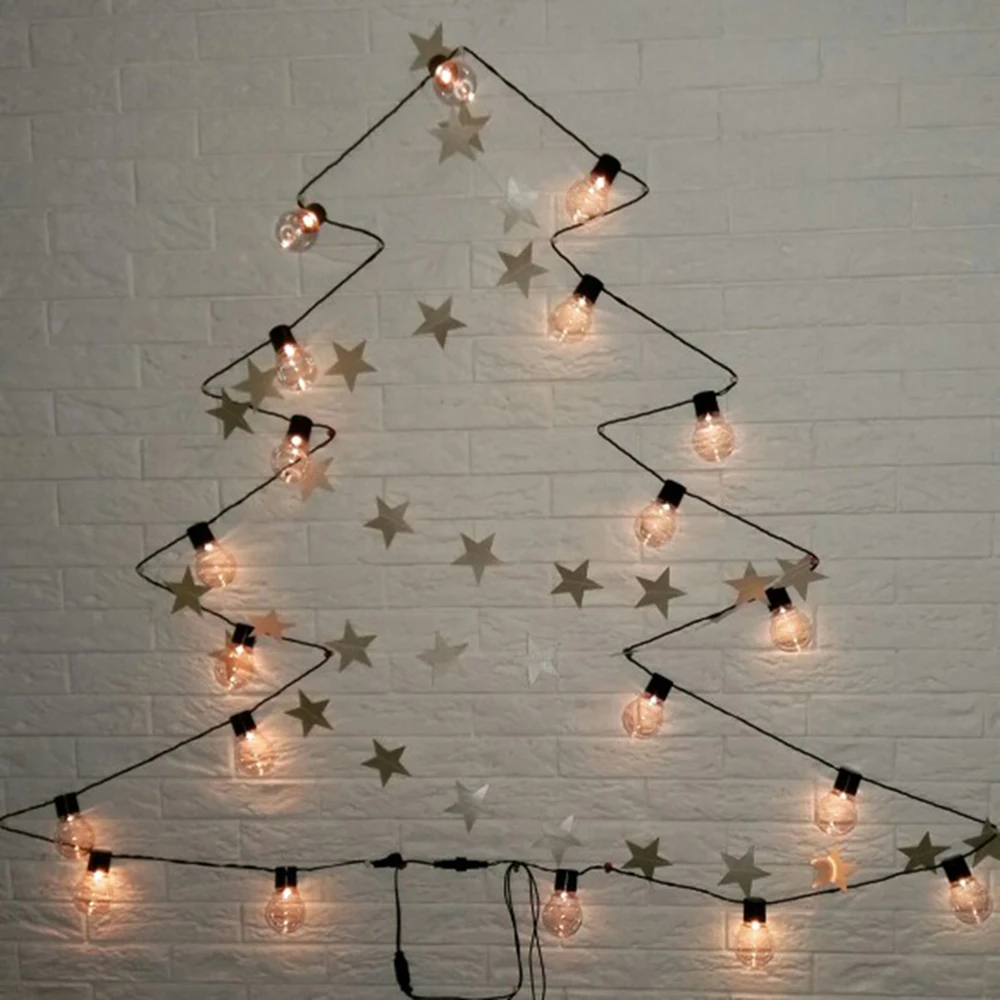 

6m 20 Led Wedding String Fairy Light Christmas LED Globe Festoon Bulb Led Fairy String Light for Party Holiday Garden Garland