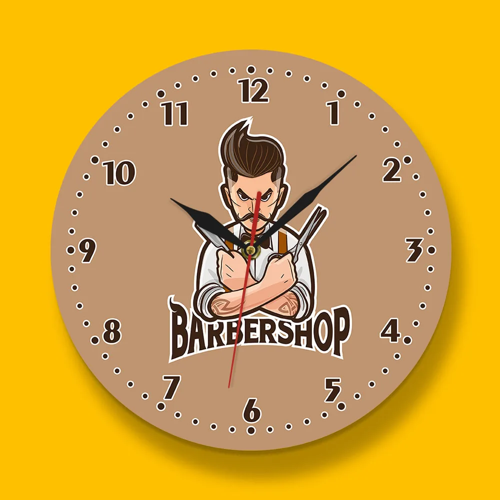Мультяшный персонаж парикмахерский магазин настенные часы для волос Красота
