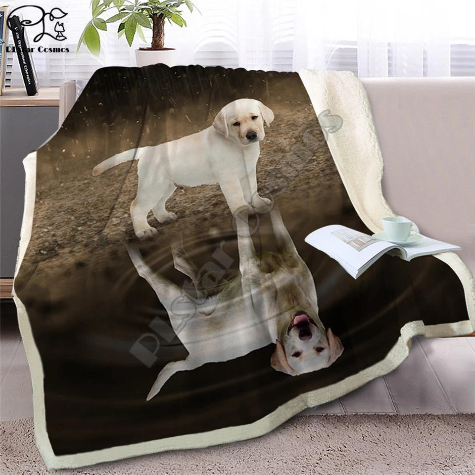 Одеяло Sherpa для Мопсов Детское покрывало с объемным рисунком французского