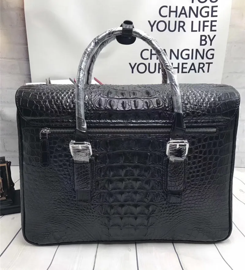 Натуральная крокодиловая кожа замок для ключей портфель бизнесменов Мужская