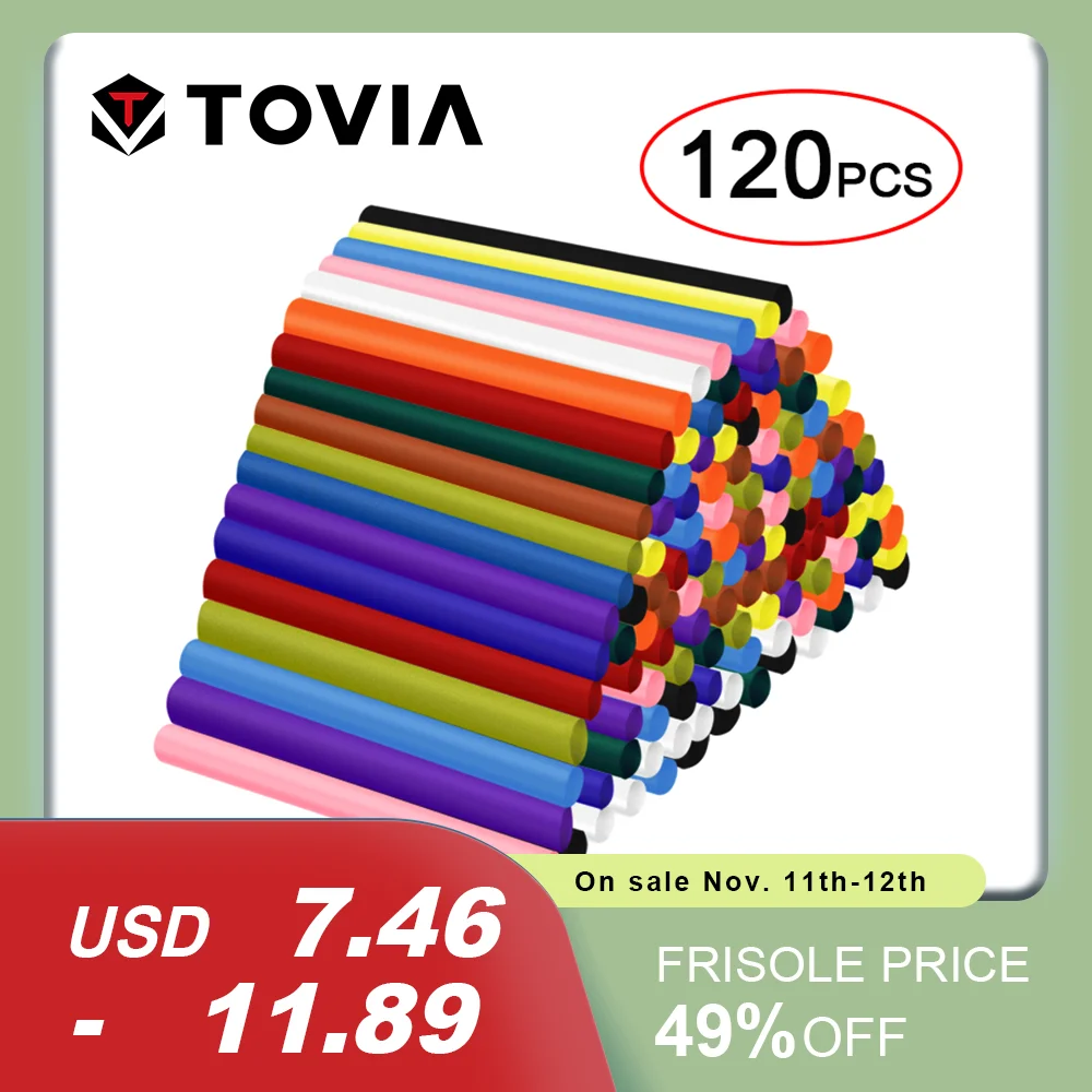 120 шт. стержни для термоплавкого клея 7 мм клеевые пруты клеевого пистолета