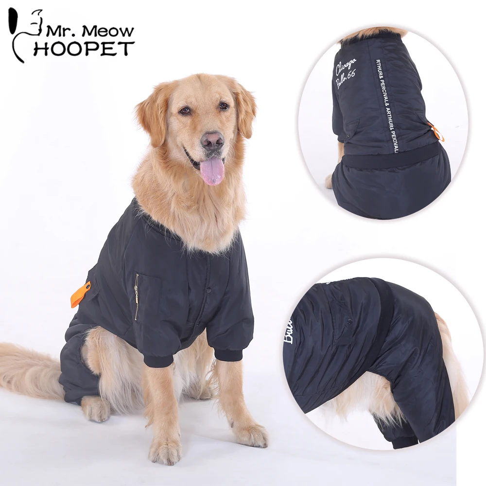 

Hoopet Pet Dog Clothes Cotton Clothing For Large Dog Coat Four Feet Pet Outfit Dog Zipper Jacket Pet Product