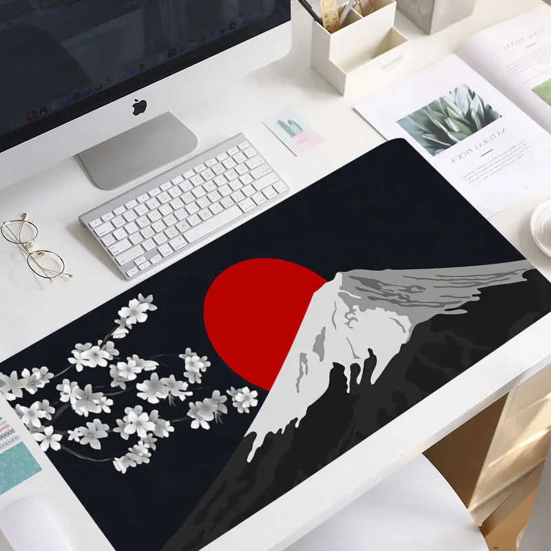 

Flower Pad Large Black Gaming Mouse Pad Floral Mousepad Gamer 900x400mm Rubber Keyboard Mats Desk Pad Mat laptop mouse pad gift