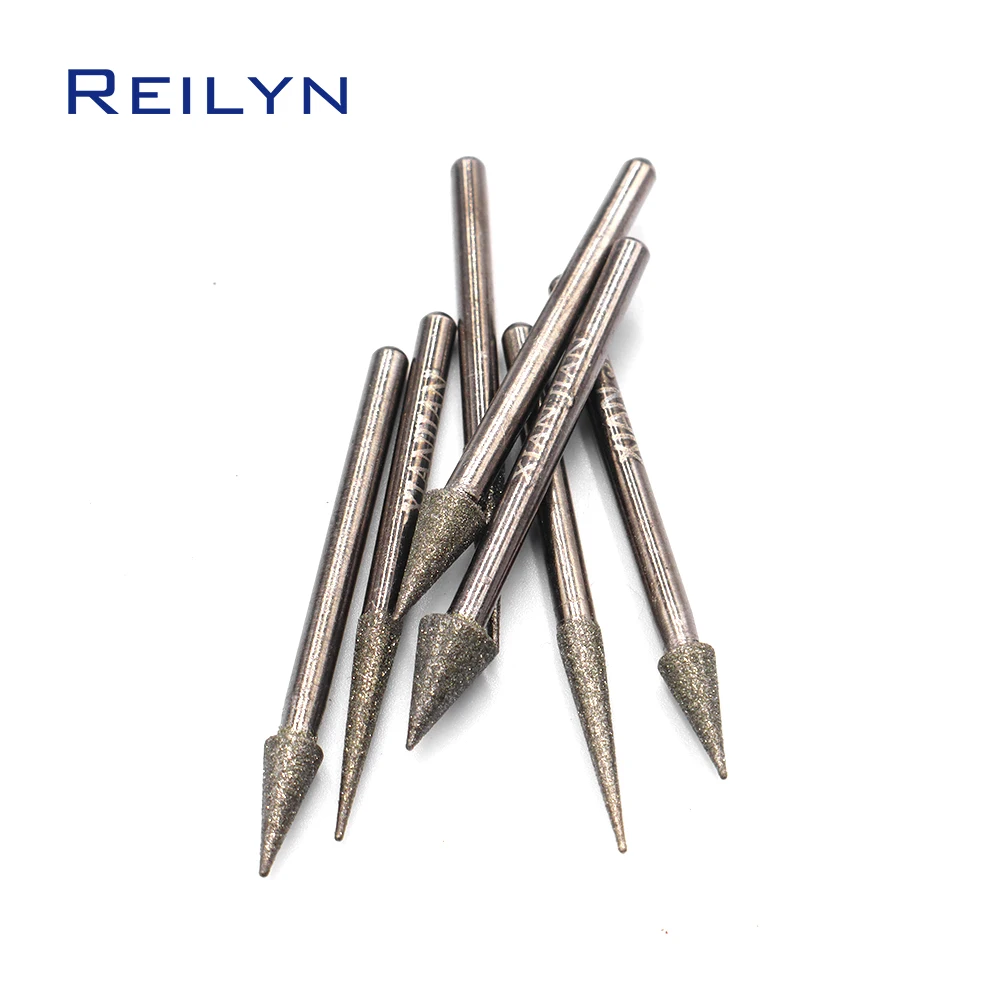 Алмазная шлифовальная насадка с хвостовиком 3 мм D образные абразивные биты игла