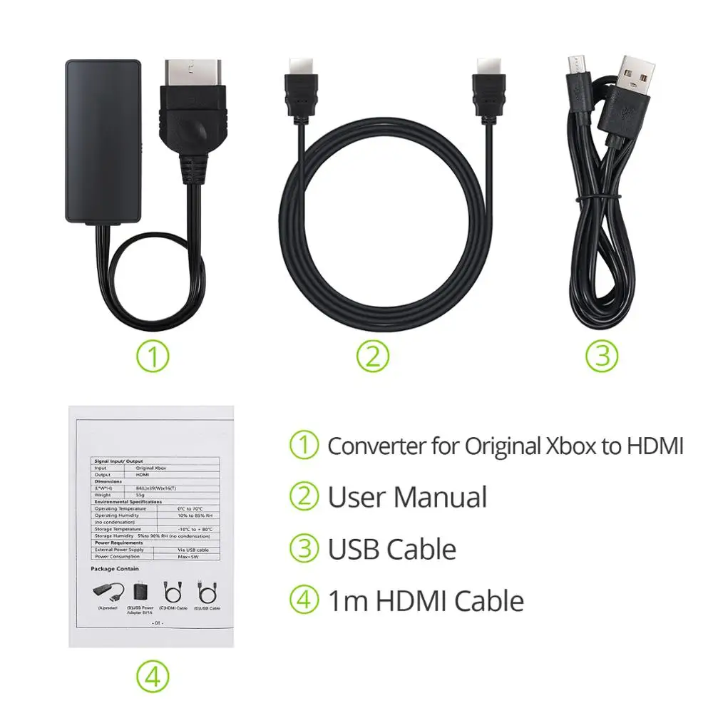 ESYNiC для оригинального Xbox в HDMI конвертер адаптер с HD Link кабель Поддержка 1080P 720P