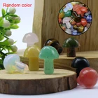 Натуральные хрустальные скульптуры в форме грибов, коллекционный аквариумный Ландшафтный орнамент для офиса, домашний декор GHS99