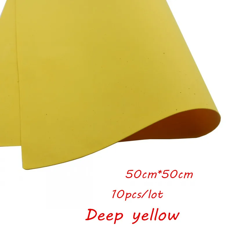 Deep yellow 10 шт 50*50 см 0,8-1 мм Ручная работа Скрапбукинг Ремесло Скрапбукинг оберточная EVA губка пена бумага для цветочного фона DIY вечерние украшения - Цвет: Deep yellow