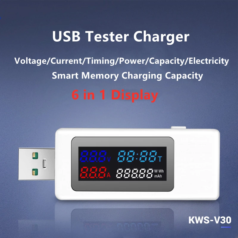 USB-измеритель мощности тестер детектор емкости зарядного устройства и тока