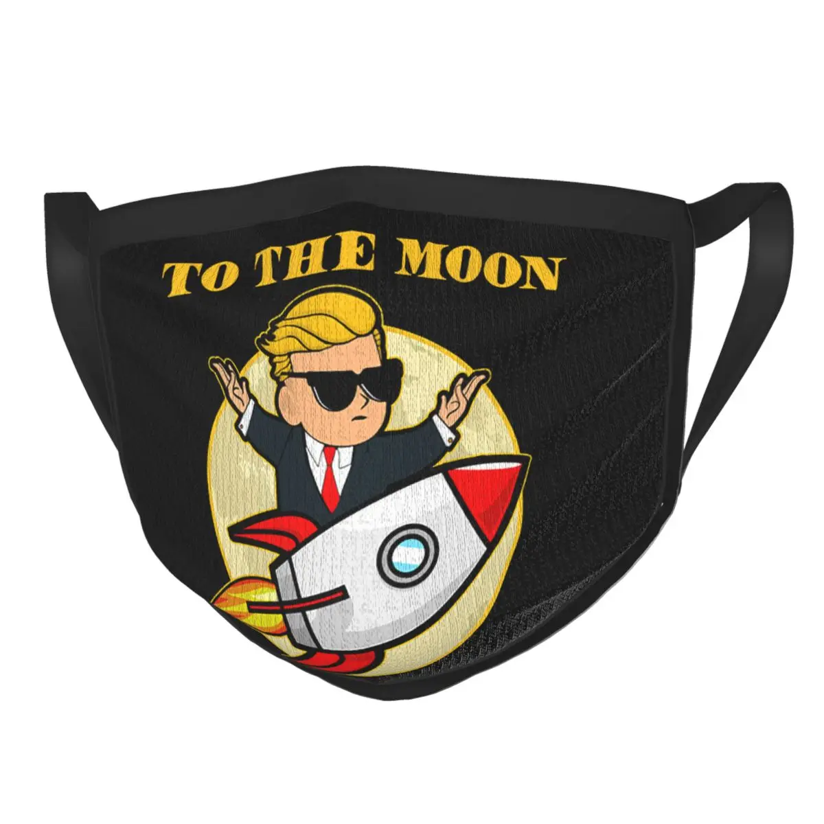 

To The Moon Reusable Face Mask Wallstreetbets GME WSB Stock Stonks Trader Meme Anti Haze Mask Protection Cover Respirator Muffle