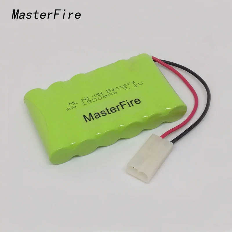 

MasterFire Original 1800mAh 6x AA 7.2V Ni-Mh Battery Cell Rechargeable Remote Control Car NiMH Batteries Pack with Plug
