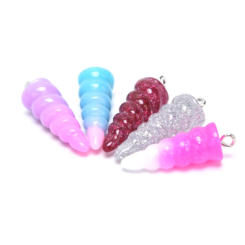 Бусины-подвески унисекс для украшений сделай сам шармы в виде рогов из смолы