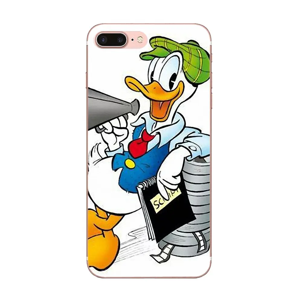 Забавный чехол из ТПУ с изображением Дональда Дака для Apple iPhone 4 4s 5 5C 5S SE 6 6S 7 8 Plus X XS