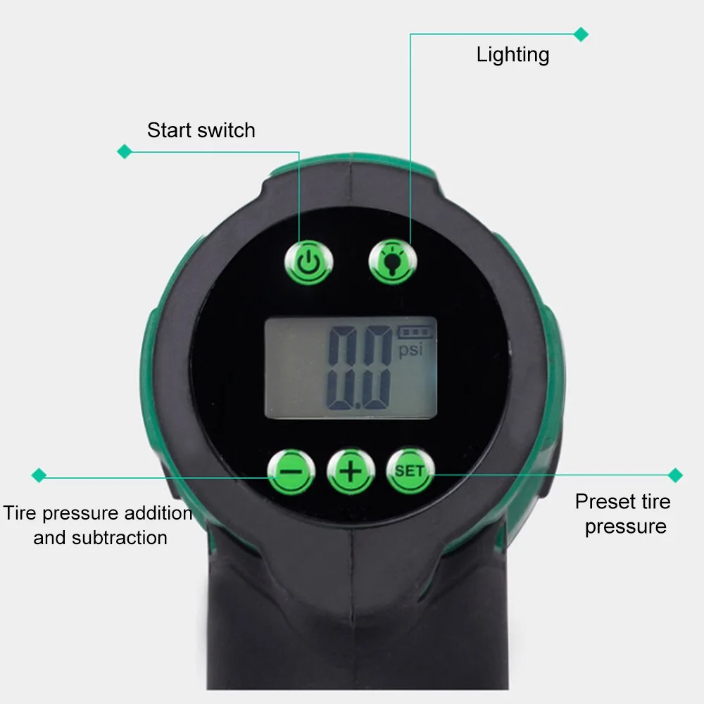 Автомобильный шинный насос светодиодный умный воздушный компрессор