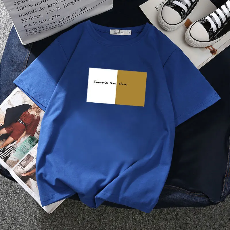 

2020 New Summer Man Women T-shirts Creative Square Letter Print T Shirt Plus Size Mujer Tee Tops L0379