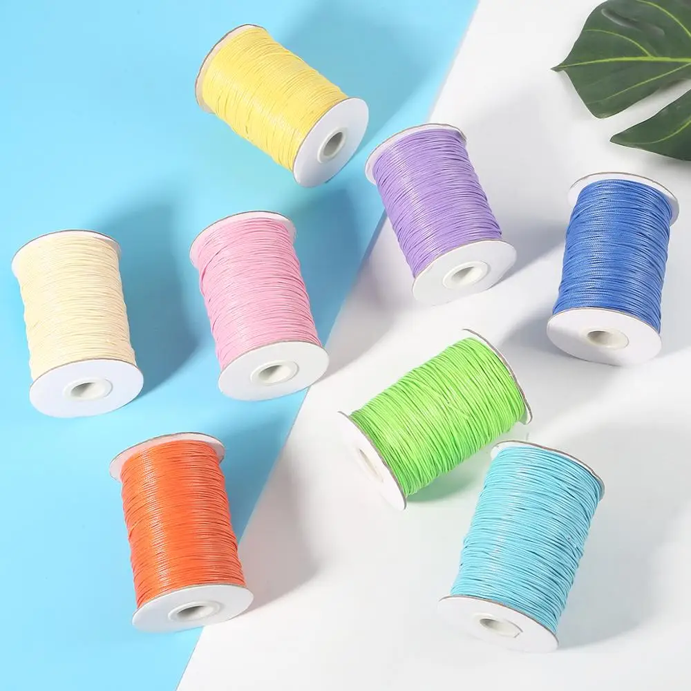 Шнур из натуральной вощеной нить 1 мм 15 м | Украшения и аксессуары